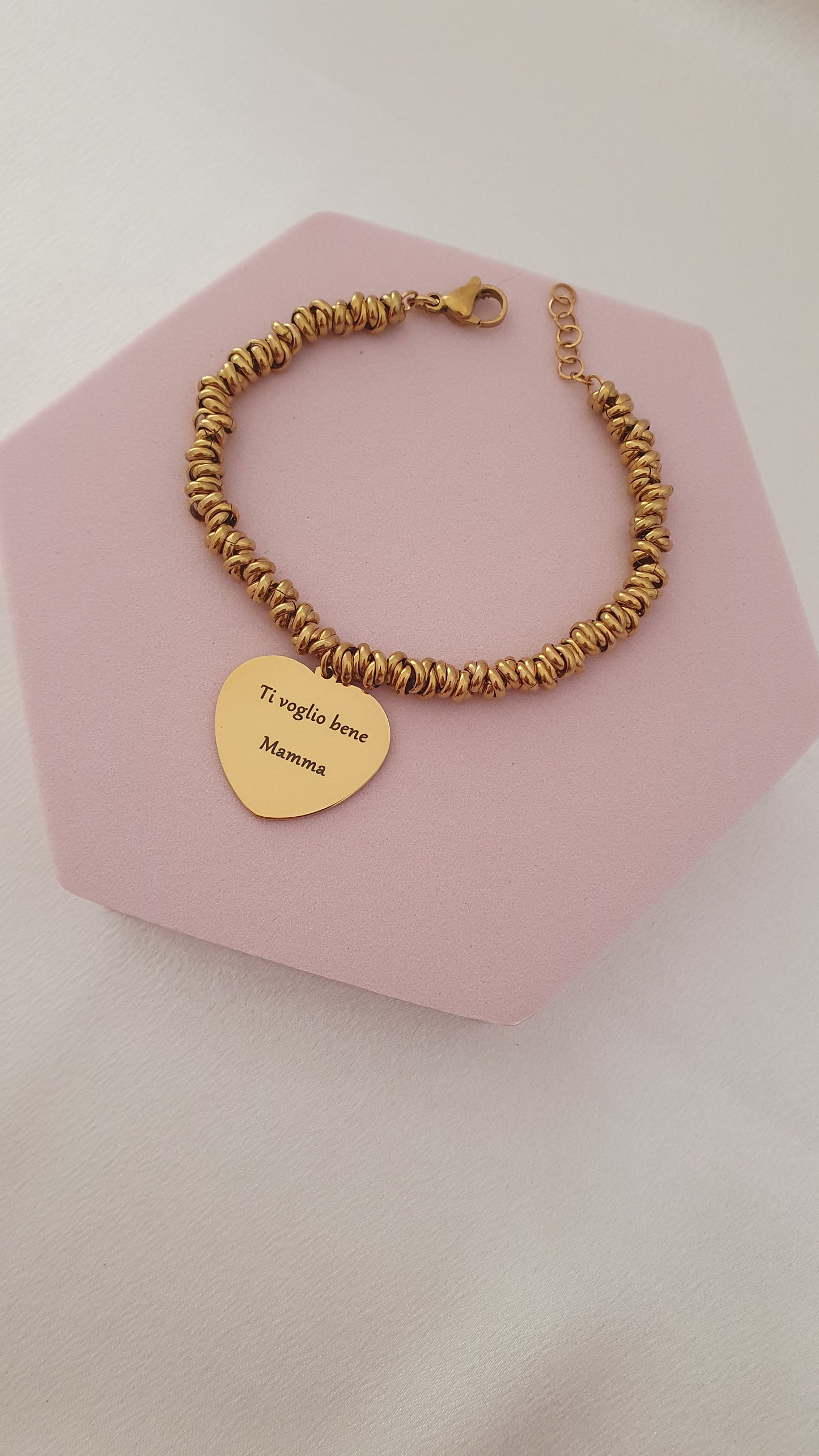 Bracciale Nodini cuore dorato