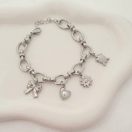 Bracciale Charms Perla Argento - Refé Gioielli