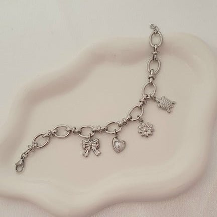 Bracciale Charms Perla Argento - Refé Gioielli