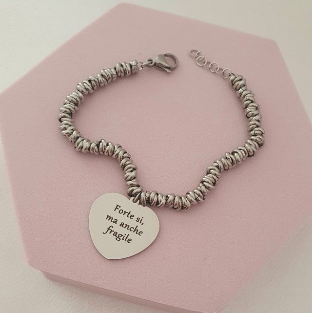 Bracciale Nodini Cuore - Argento - Refé Gioielli