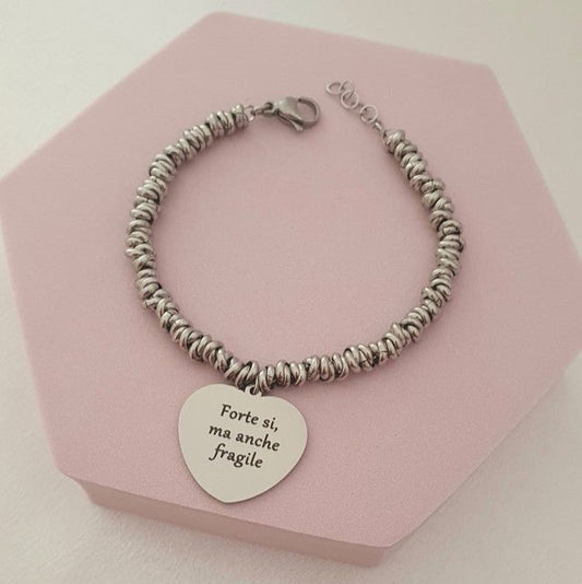 Bracciale Nodini Cuore - Argento - Refé Gioielli