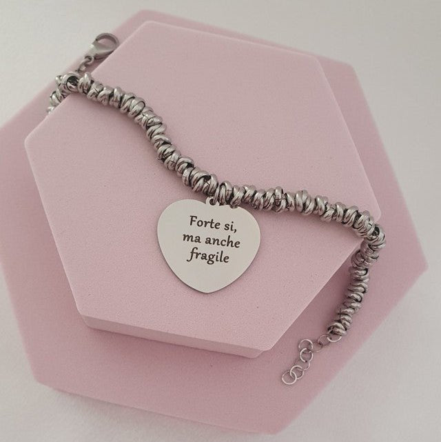 Bracciale Nodini Cuore - Argento - Refé Gioielli