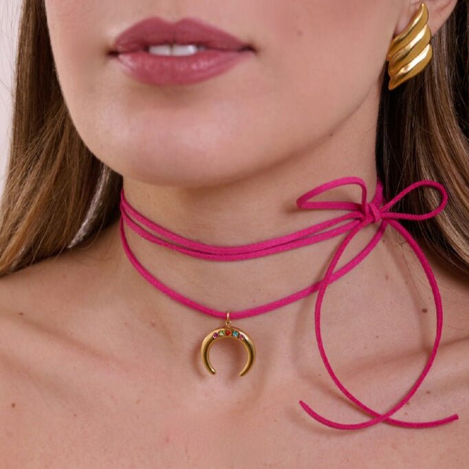 Choker Luna Fucsia - Refé Gioielli