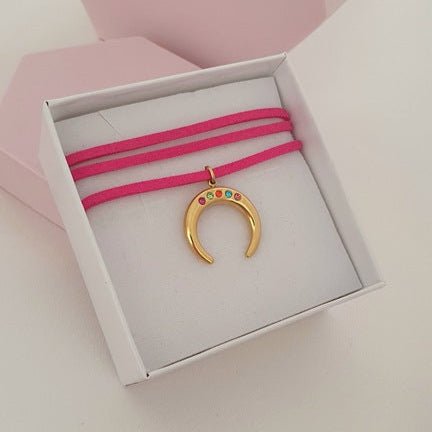 Choker Luna Fucsia - Refé Gioielli