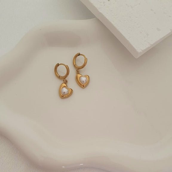 Hoops Cuore Perla Oro - Refé Gioielli