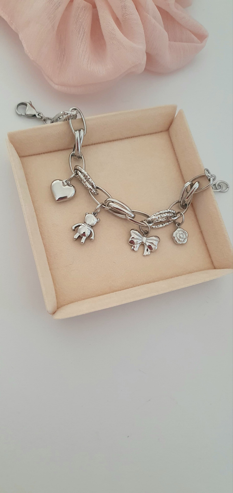 Bracciale con charms Sweet argentato