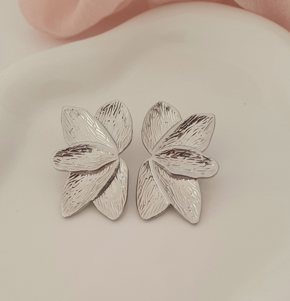 Orecchini Petali argento