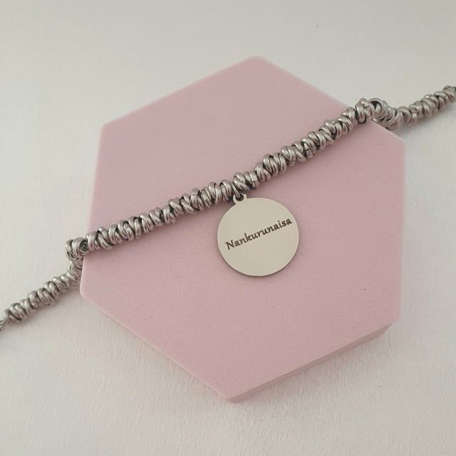 Bracciale Nodini Medaglia - Argento - Refé Gioielli