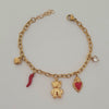 Bracciale con charms Fortuna dorato