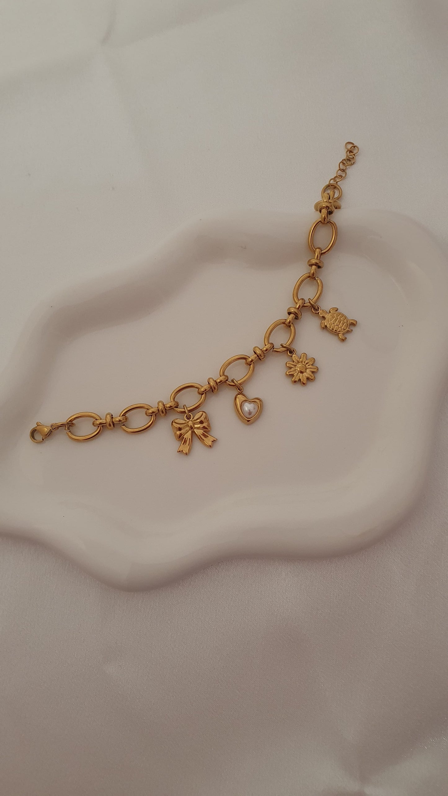Bracciale Charms Perla oro