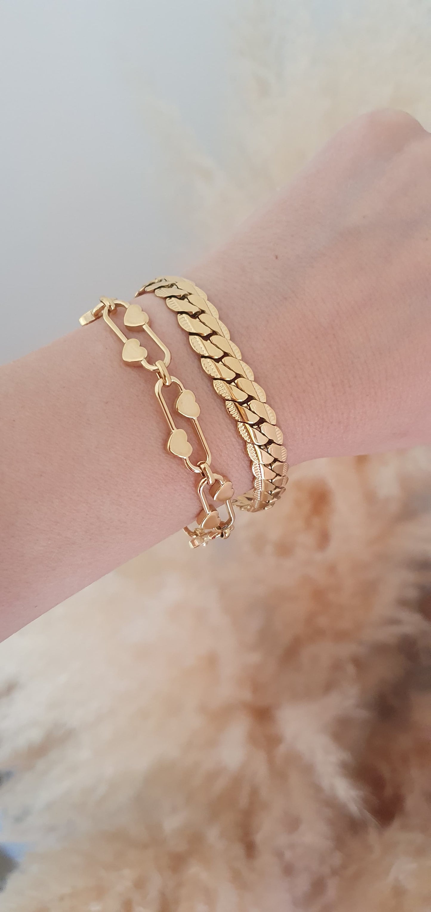 Bracciale Cuori dorato