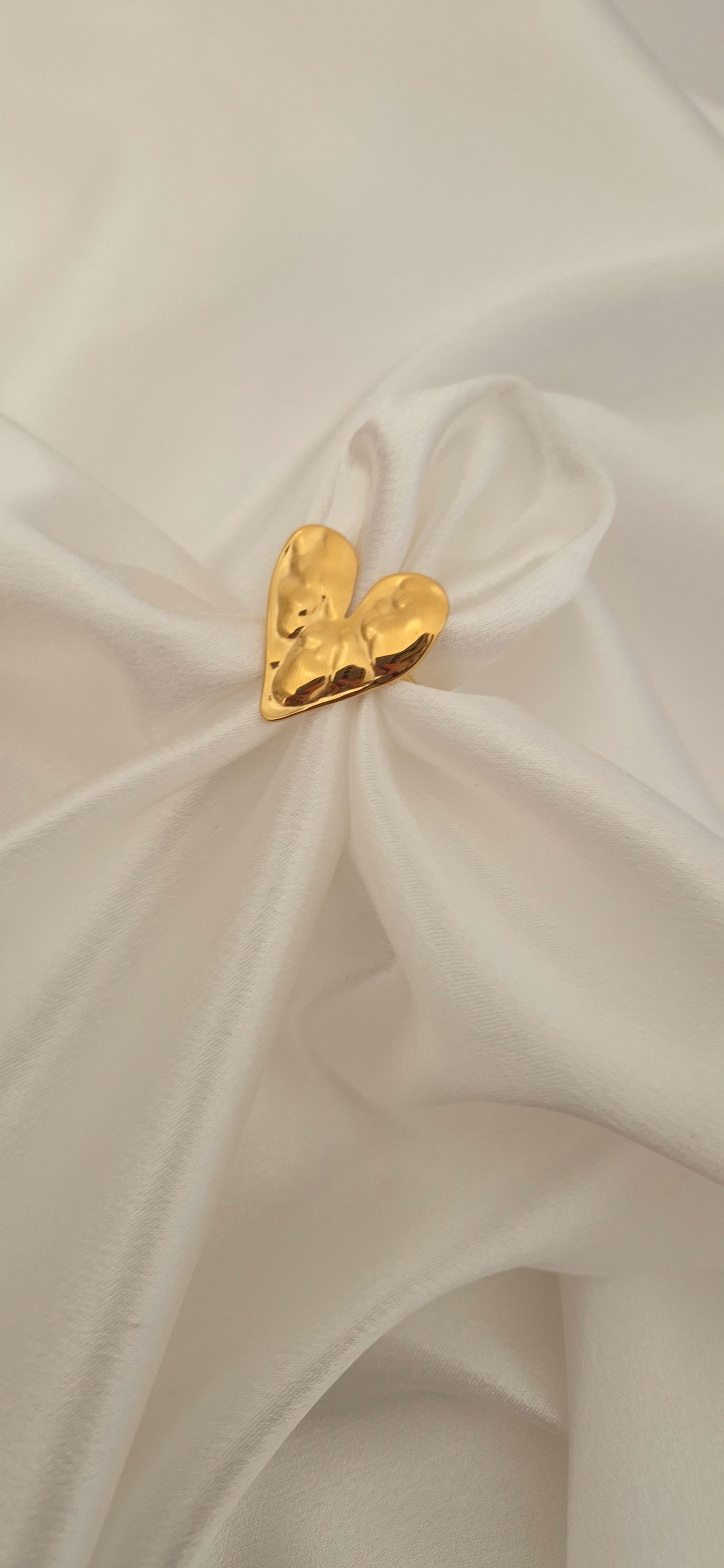 Anello Cuore Ondulato dorato