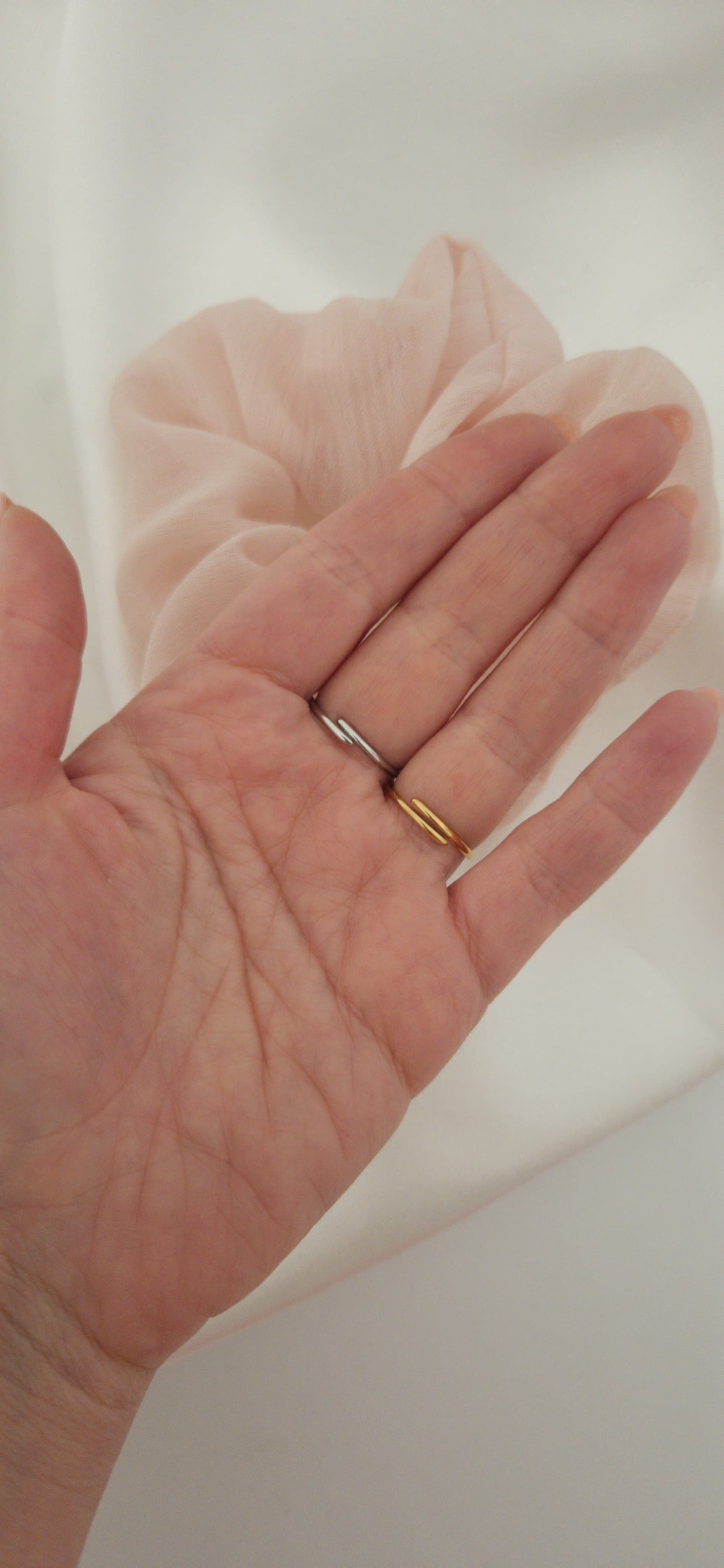 Anello Cuore Ghirigoro argentato