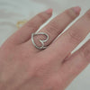 Anello Cuore Sagoma argentato