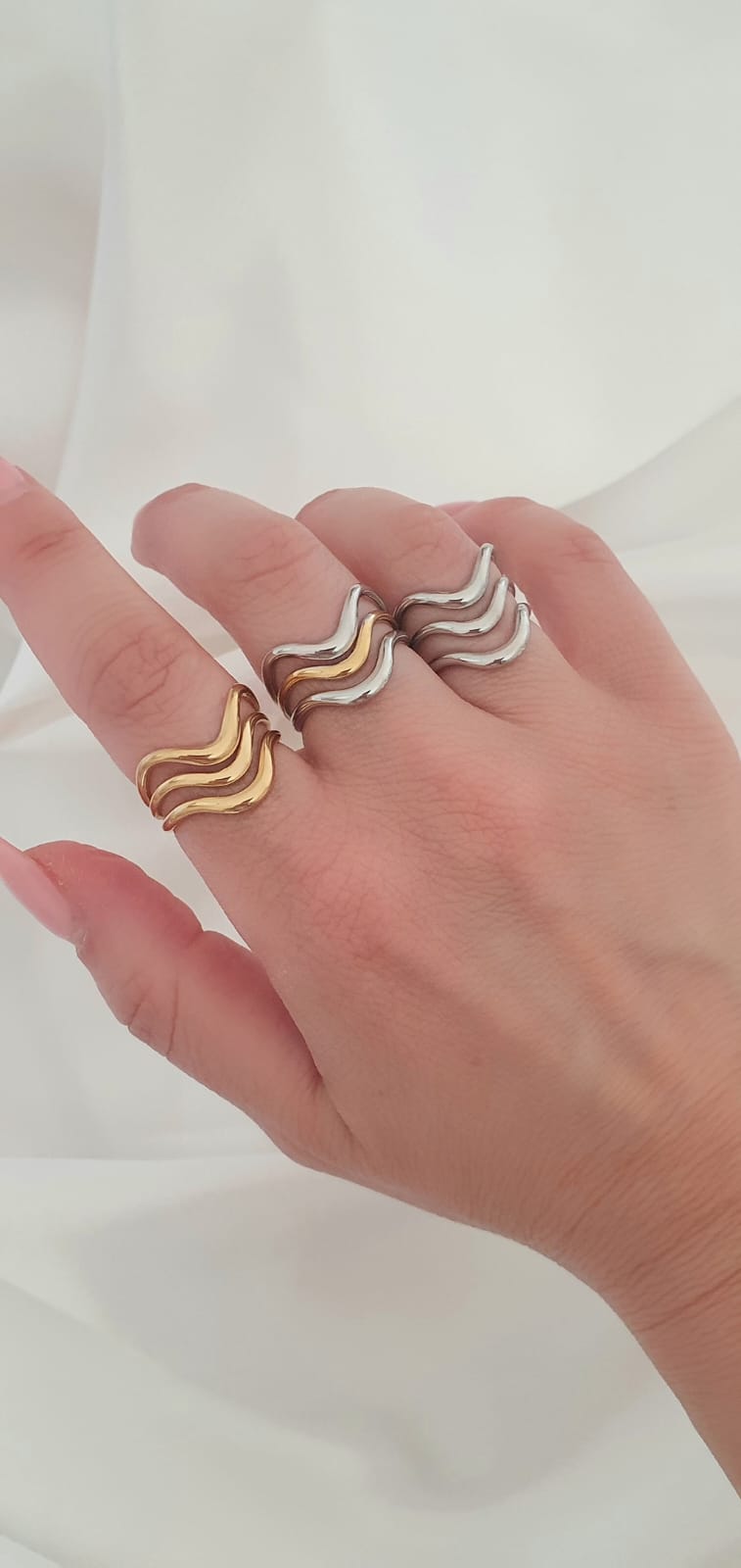 Anello Onde dorato