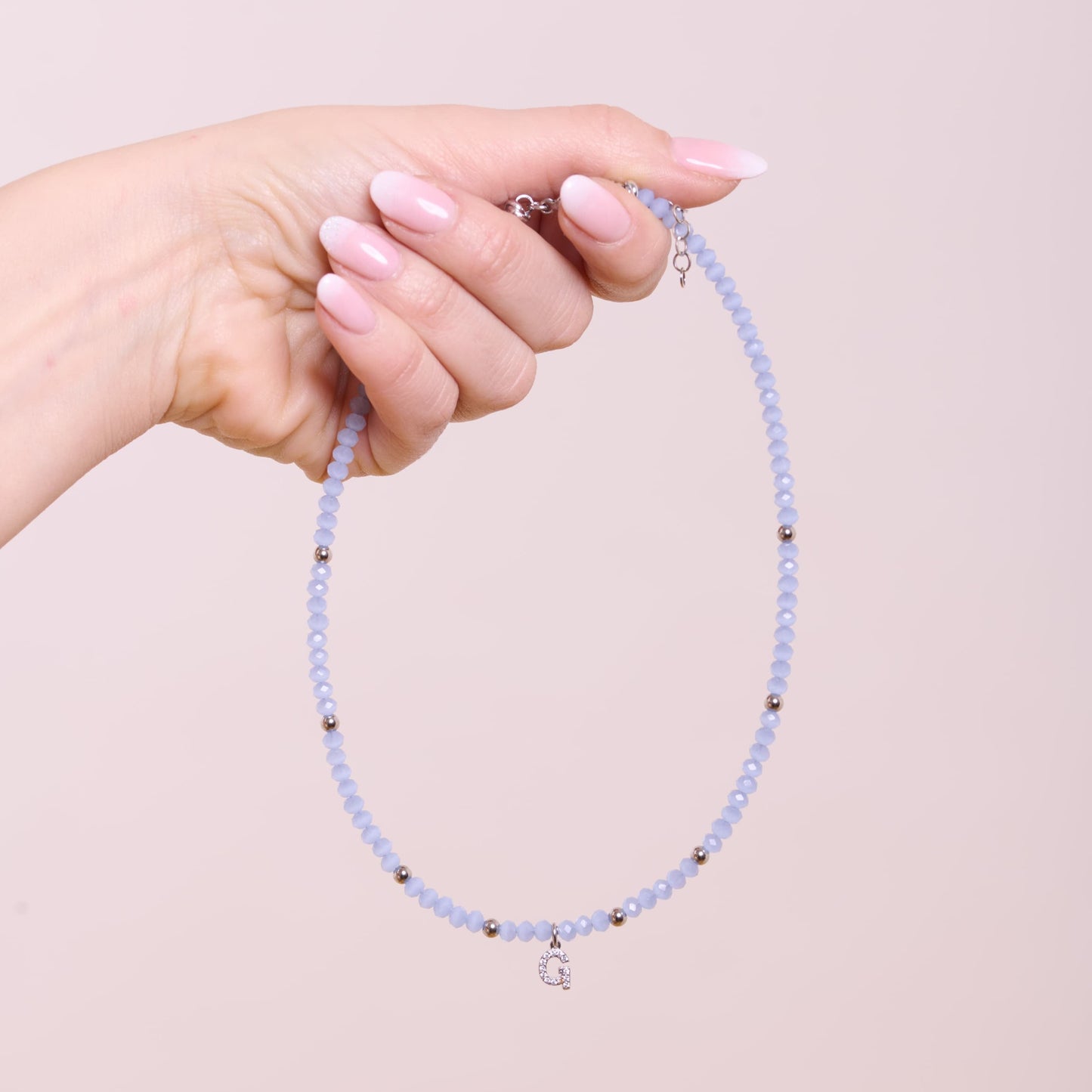 Collana Crystal celeste polvere