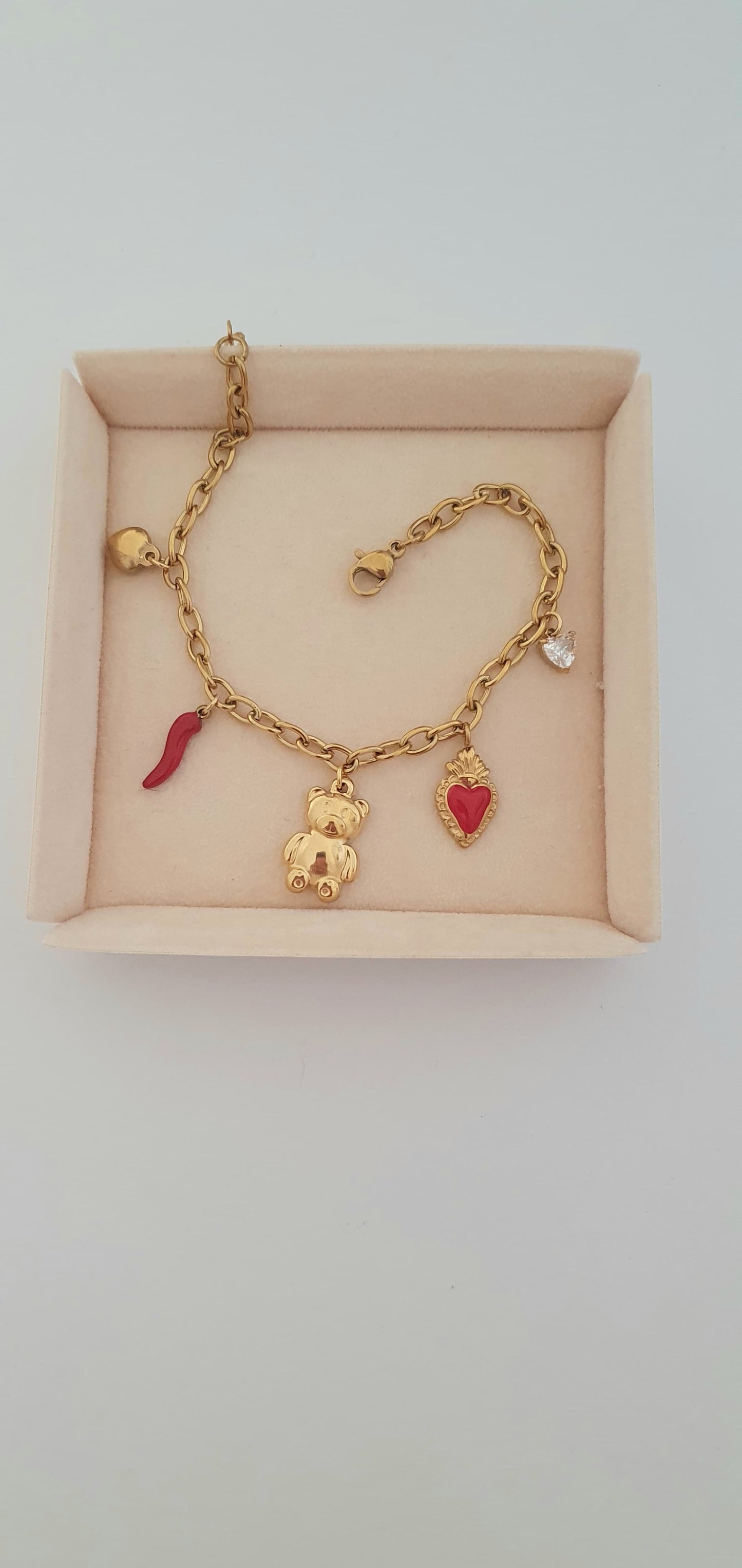 Bracciale con charms Fortuna dorato