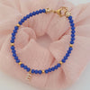 Bracciale Crystal blu con iniziale