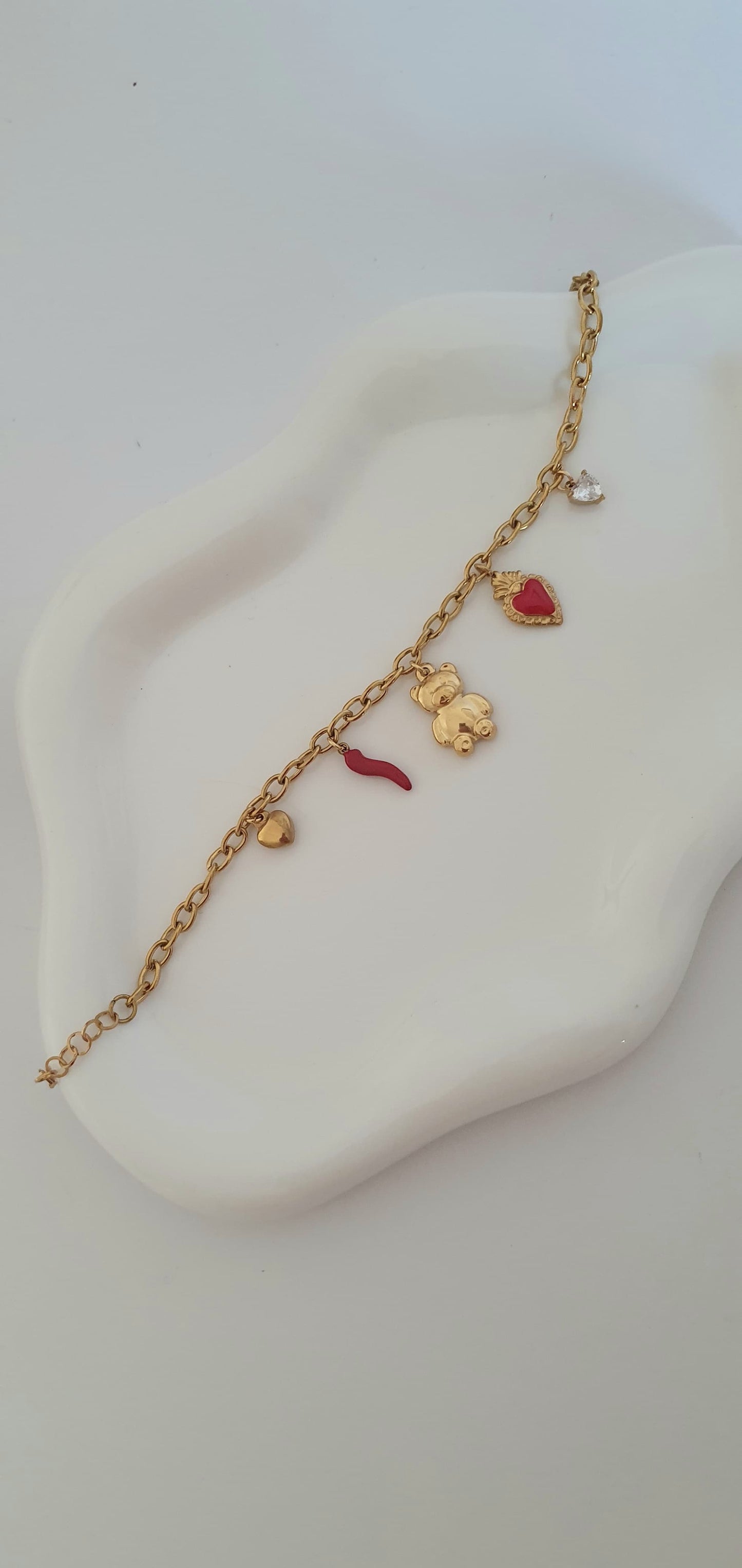 Bracciale con charms Fortuna dorato