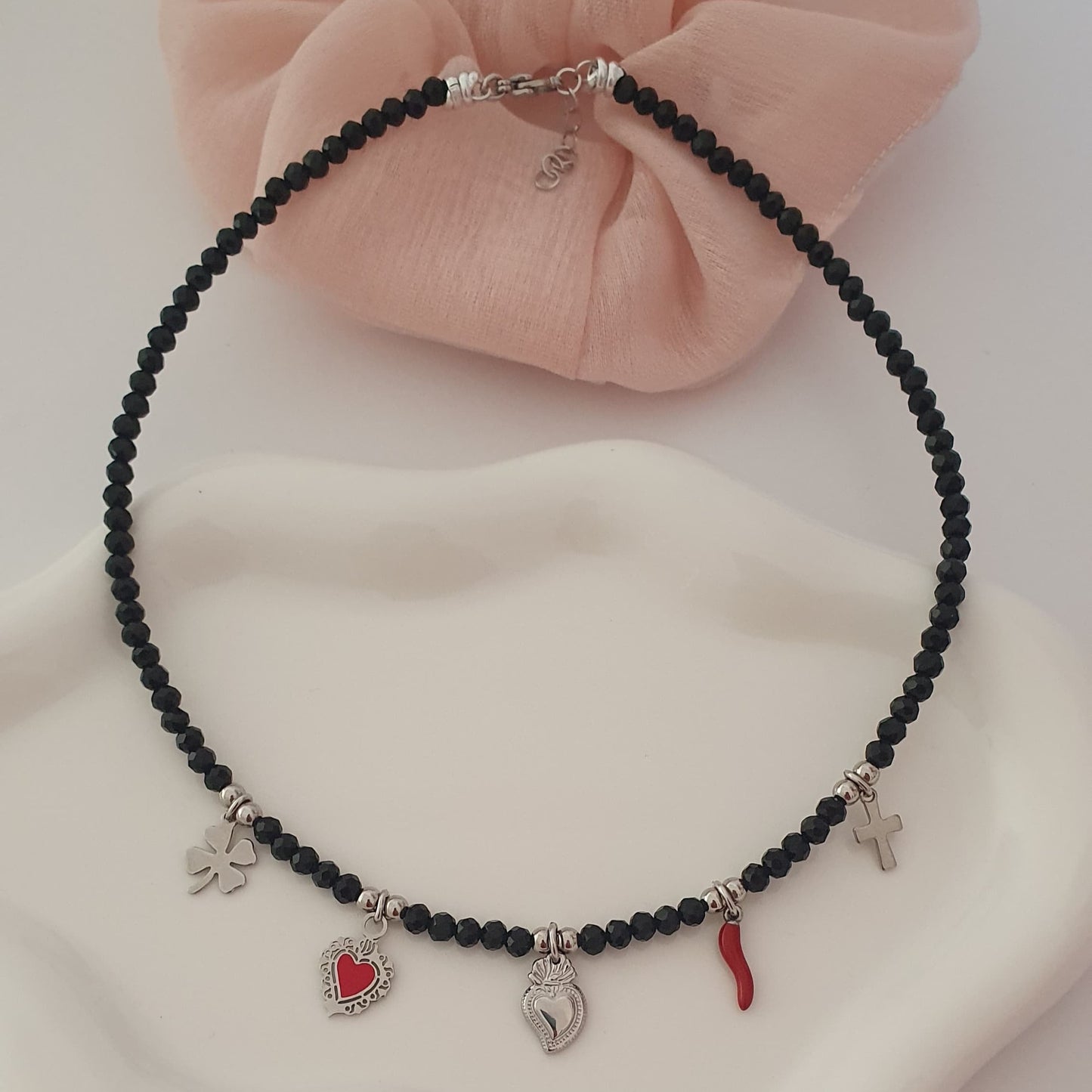 Collana Charms Lucky argento