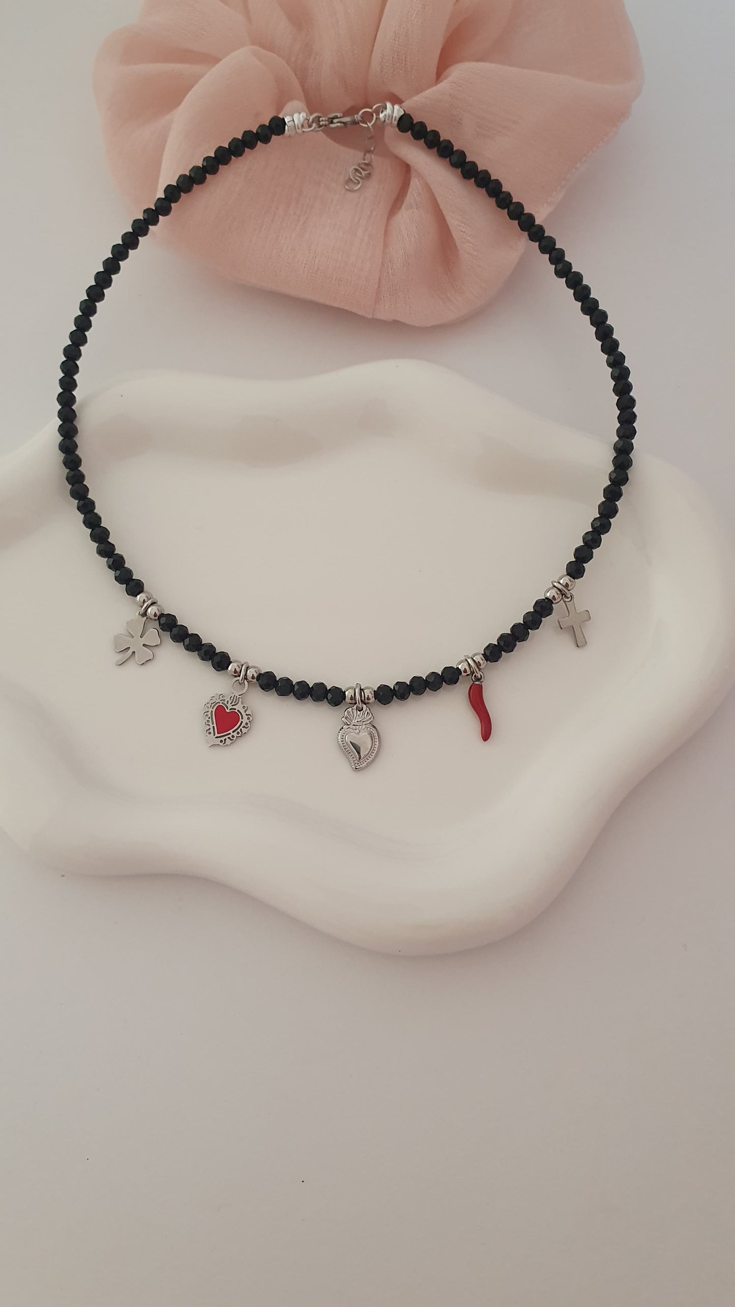 Collana Charms Lucky argento