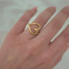 Anello Cuore Sagoma dorato