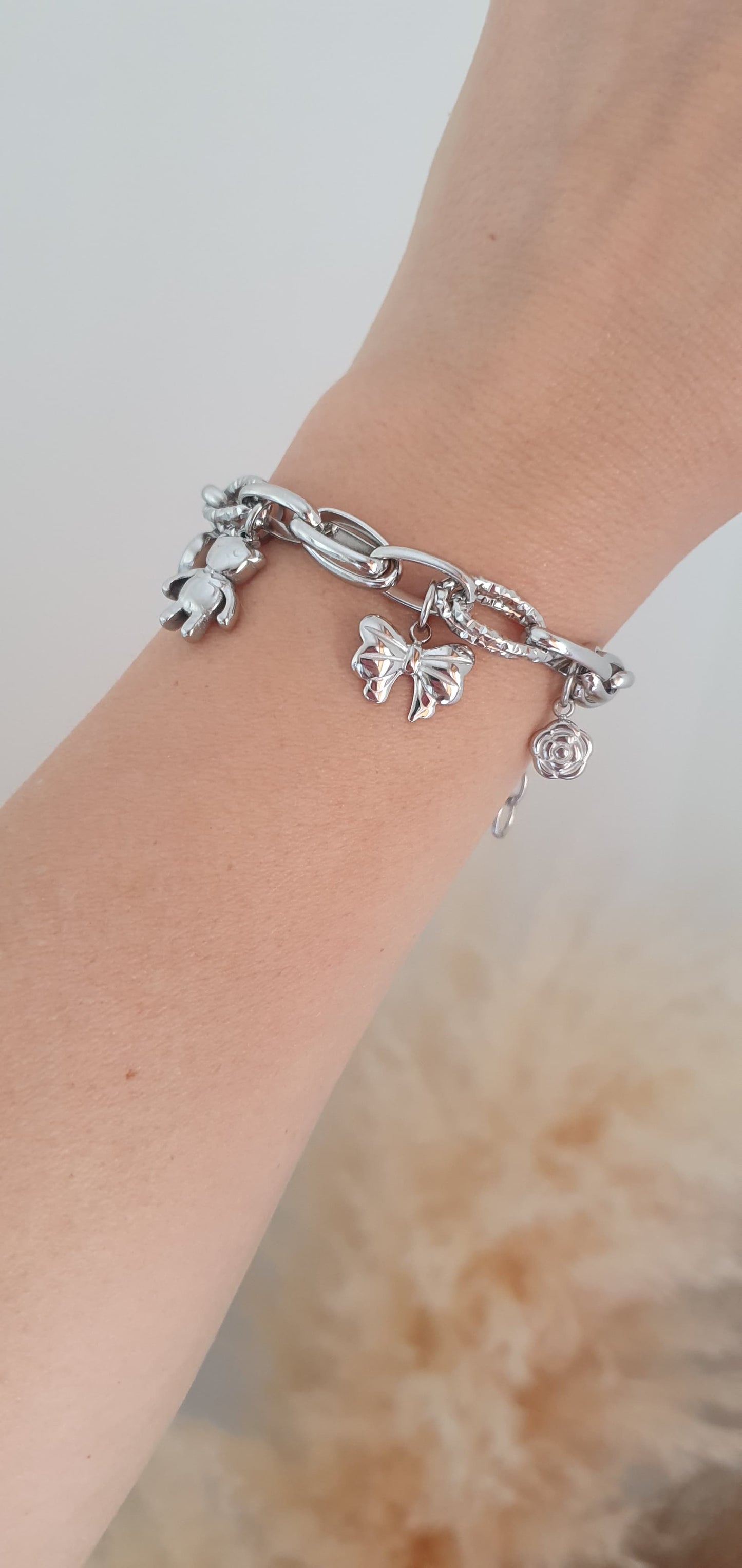 Bracciale con charms Sweet argentato