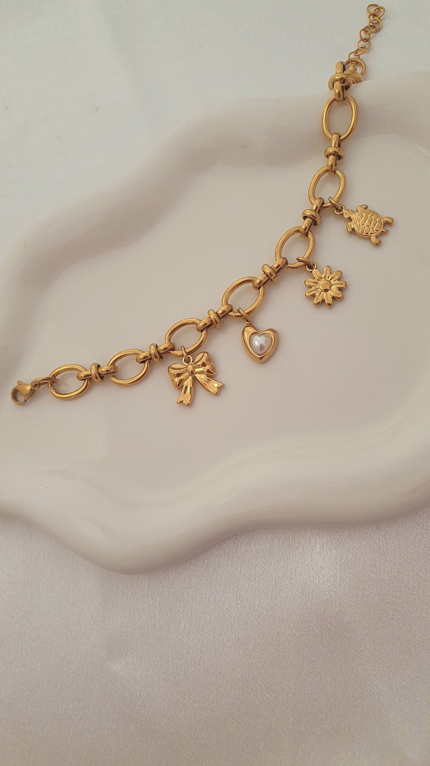 Bracciale Charms Perla oro