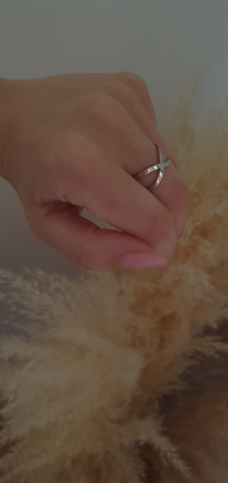 Anello Incrocio argentato