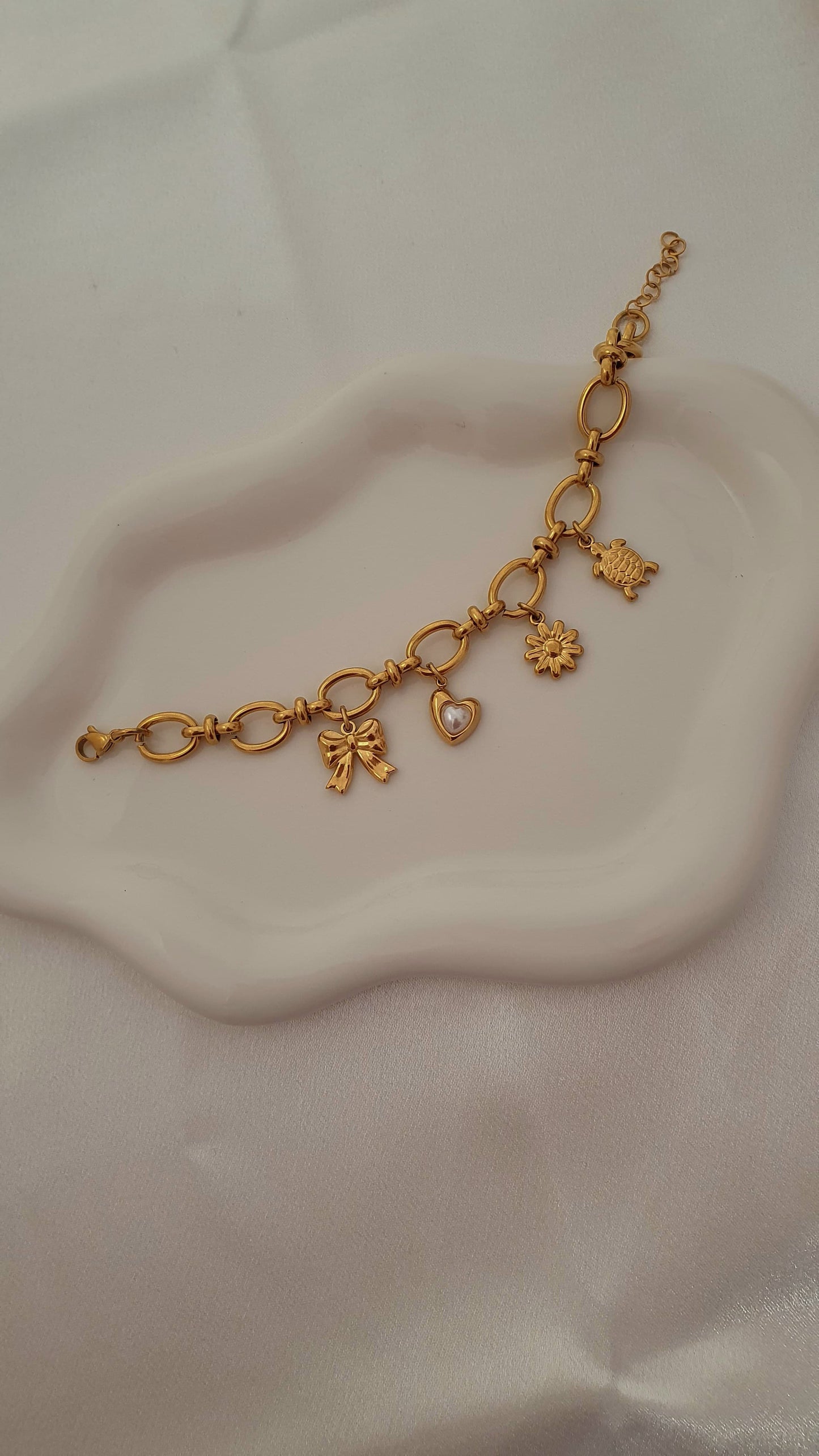 Bracciale Charms Perla oro