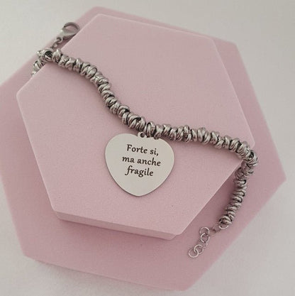Bracciale Nodini Cuore - Argento - Refé Gioielli