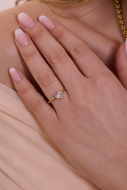 Anello Cuore Solitario