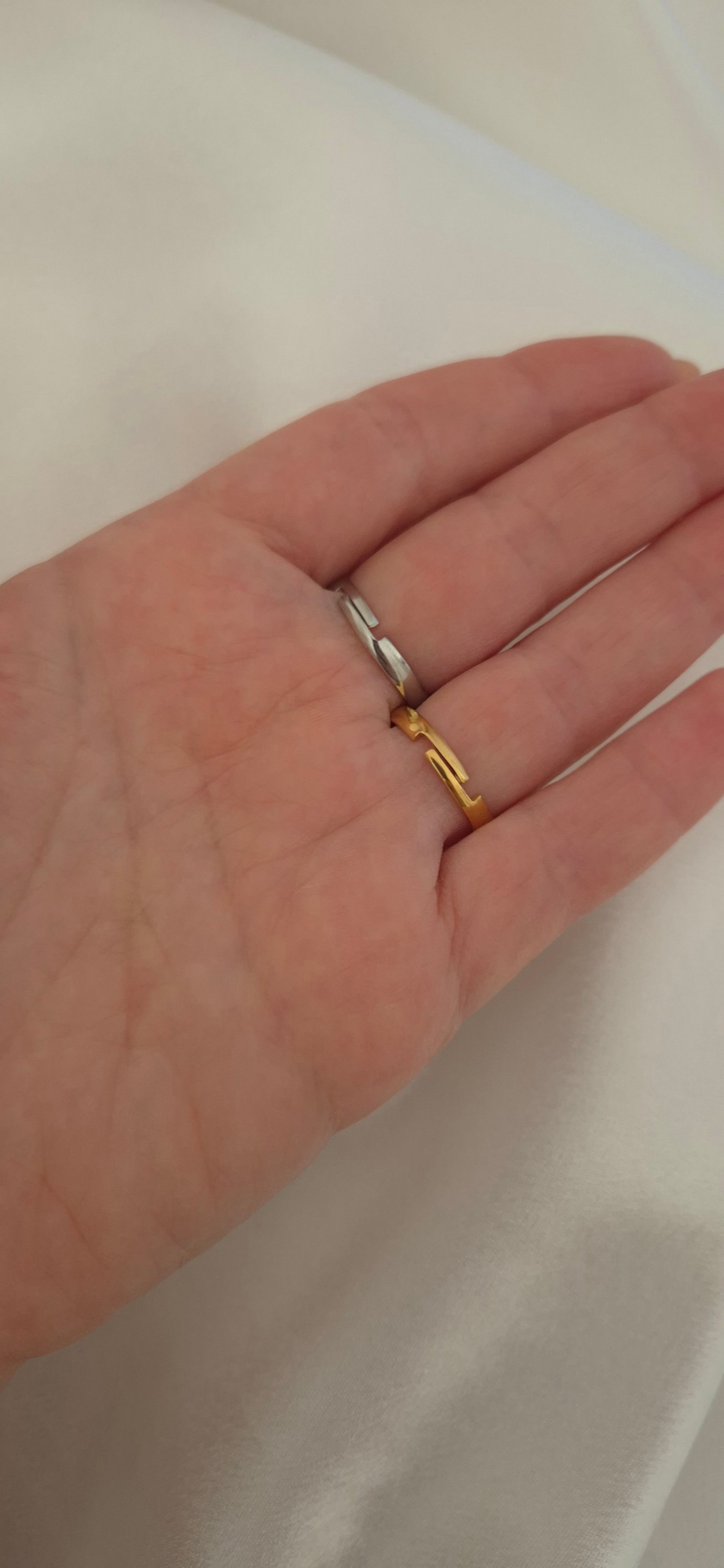 Anello Cuore ondulato argentato