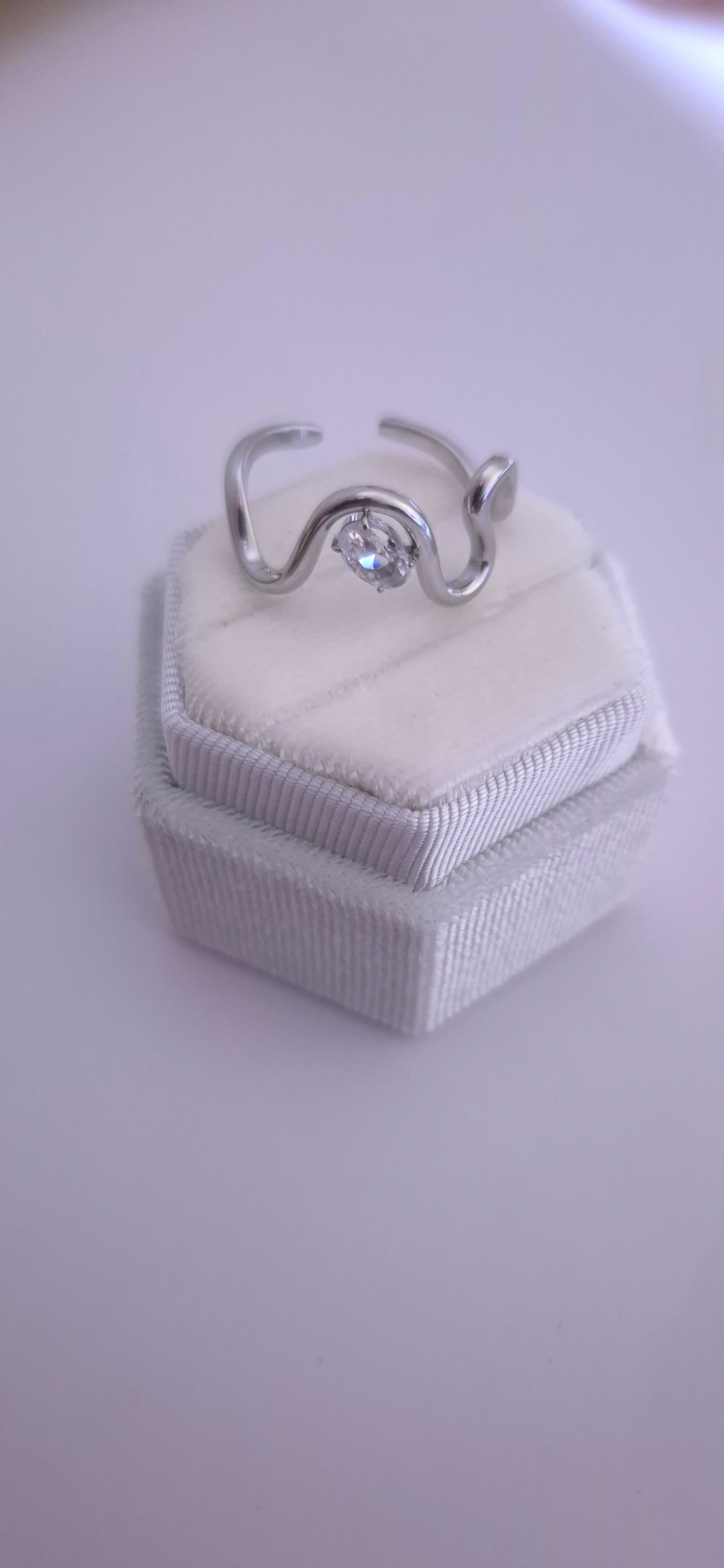 Anello Onde crystal