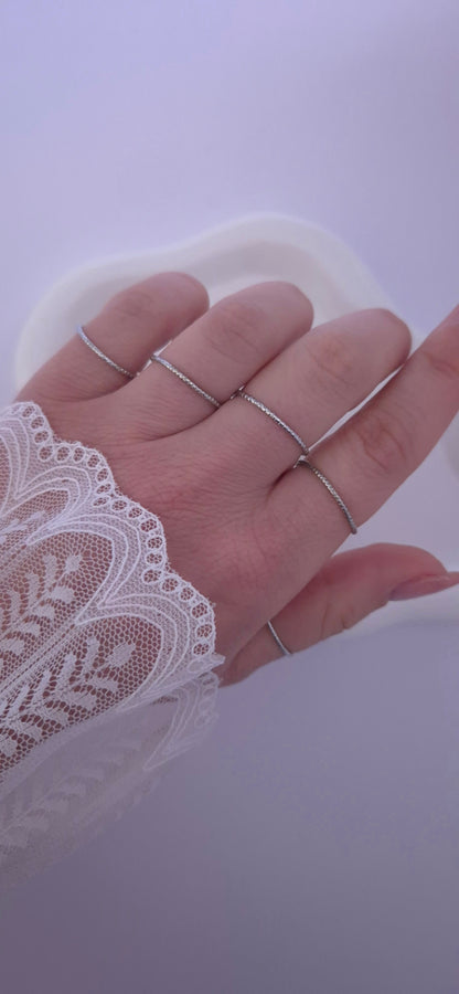 Set fedine satinate silver