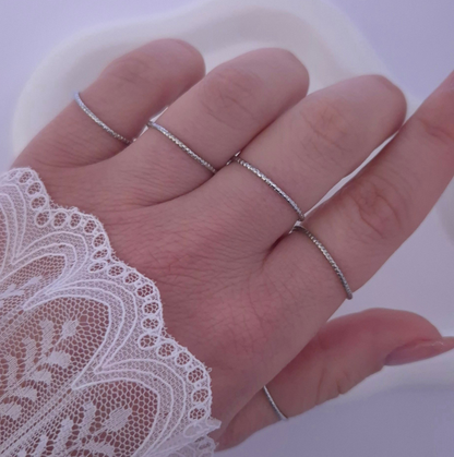 Set fedine satinate silver