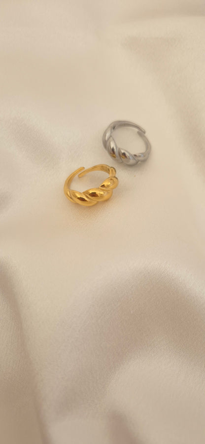 Anello Croissant argentato