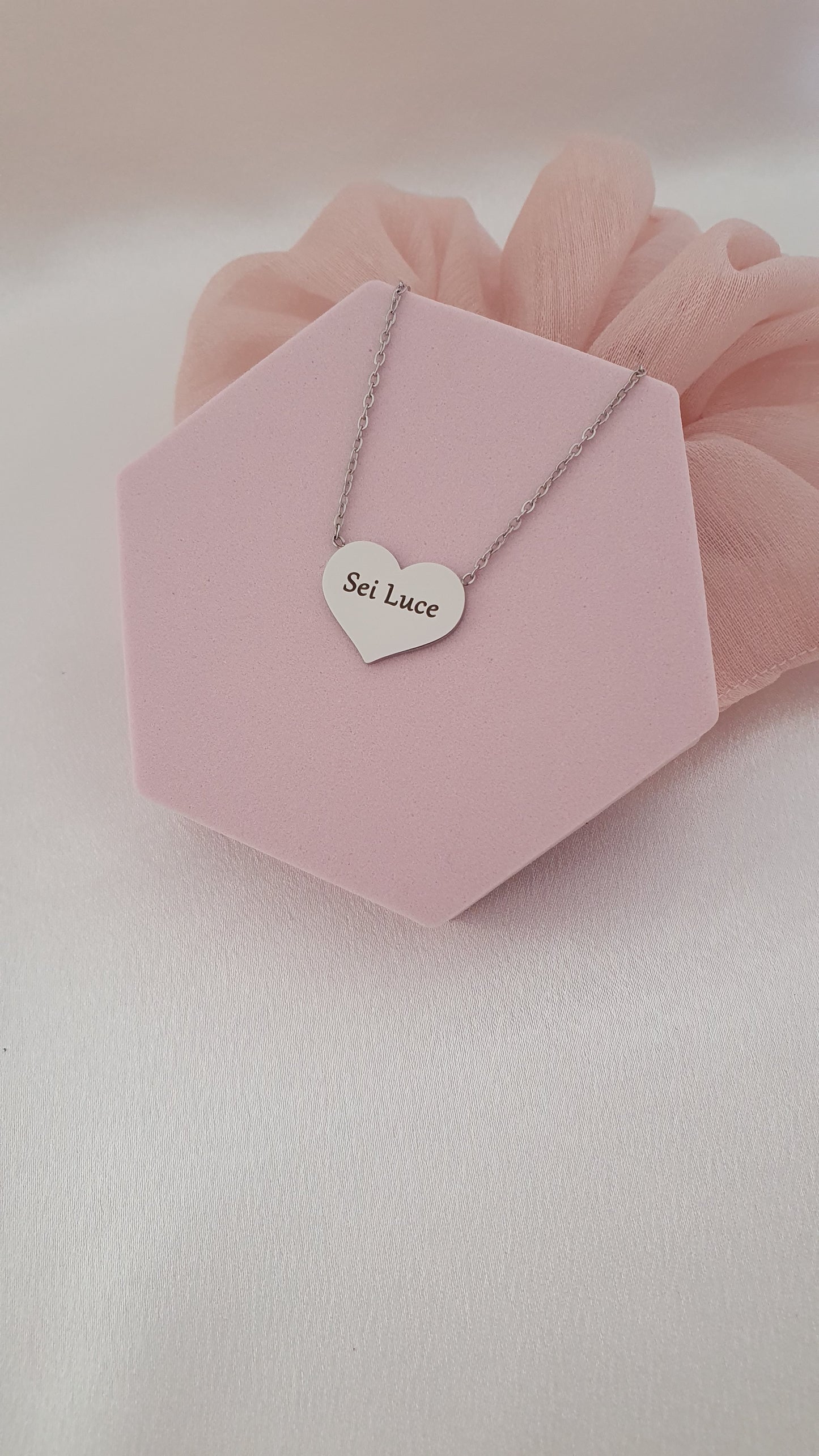 Collana mini Cuore con incisione
