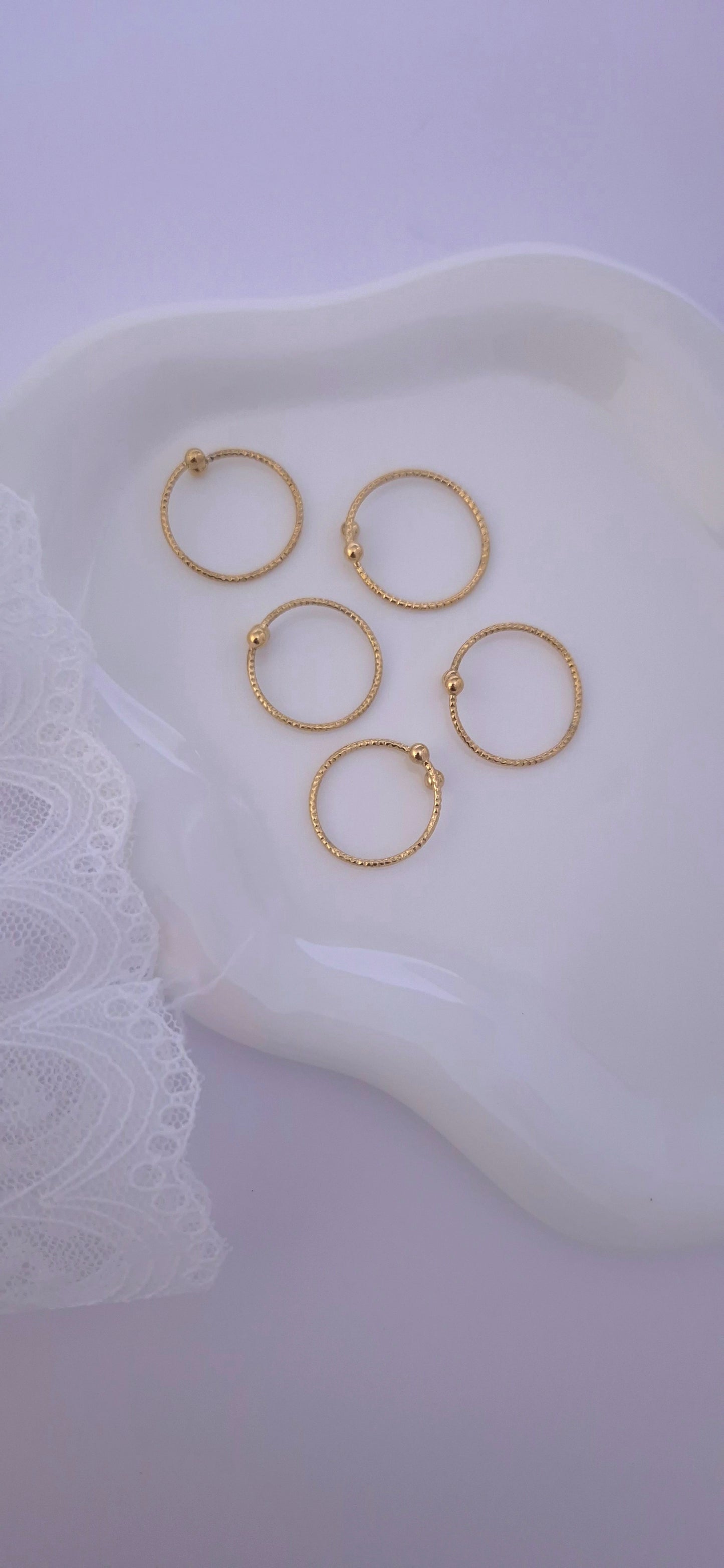 Set fedine satinate gold