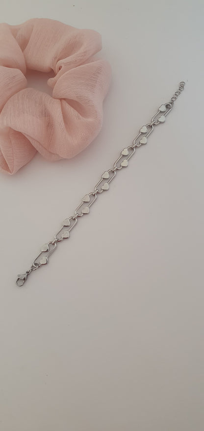 Bracciale Cuori argentato