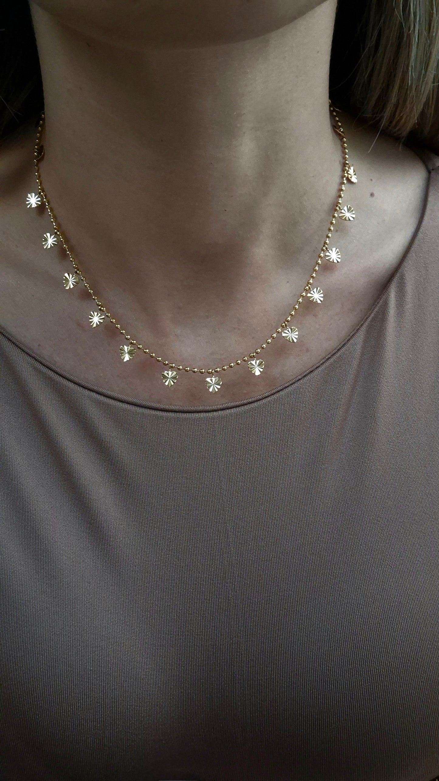 Collana foglioline gold