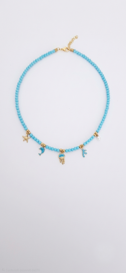 Collana con charms Mare