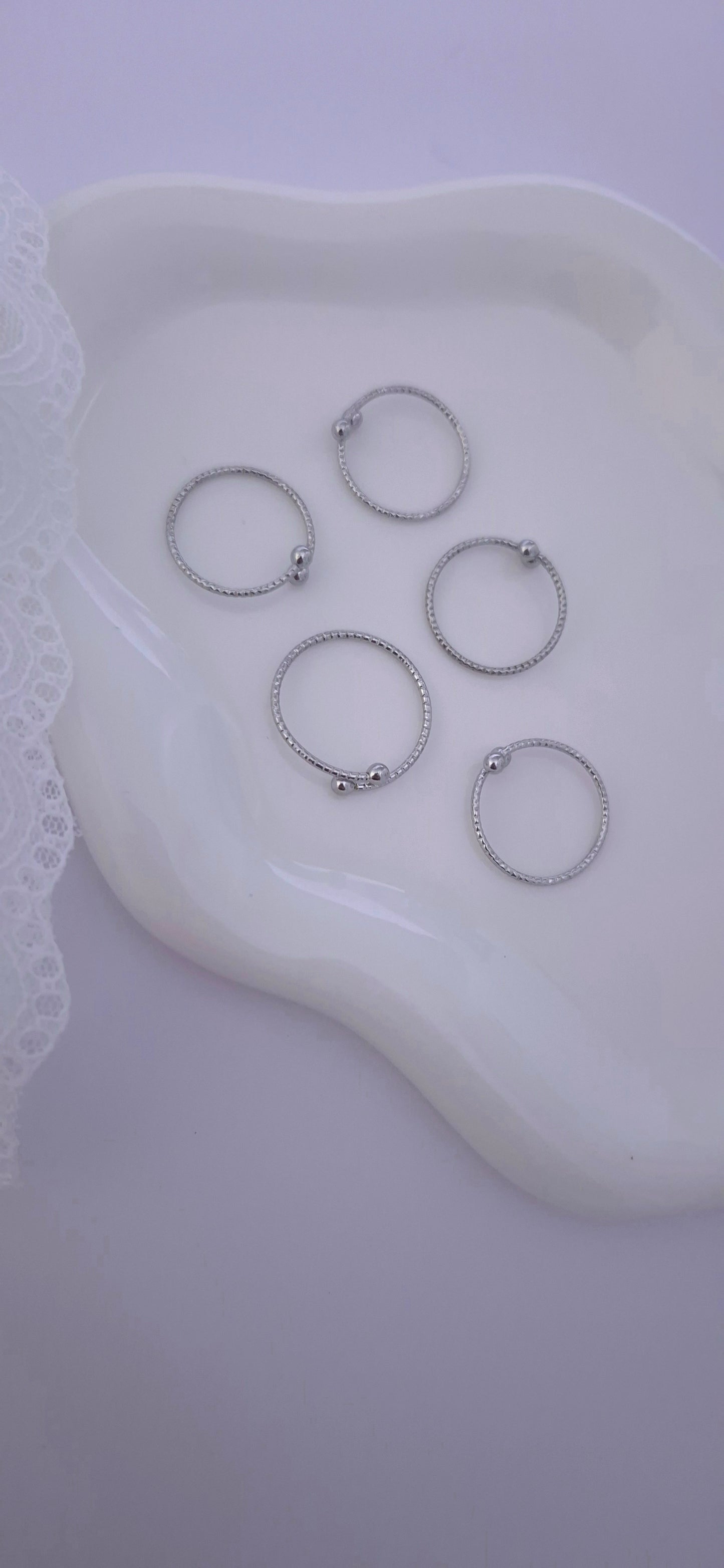 Set fedine satinate silver