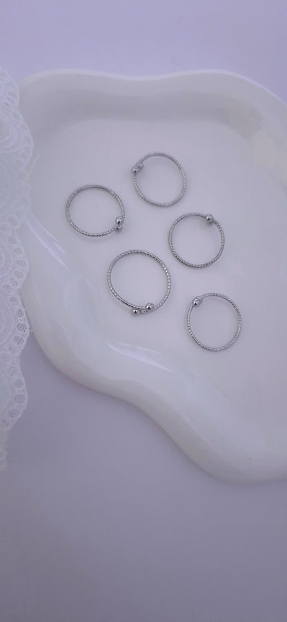 Set fedine satinate silver