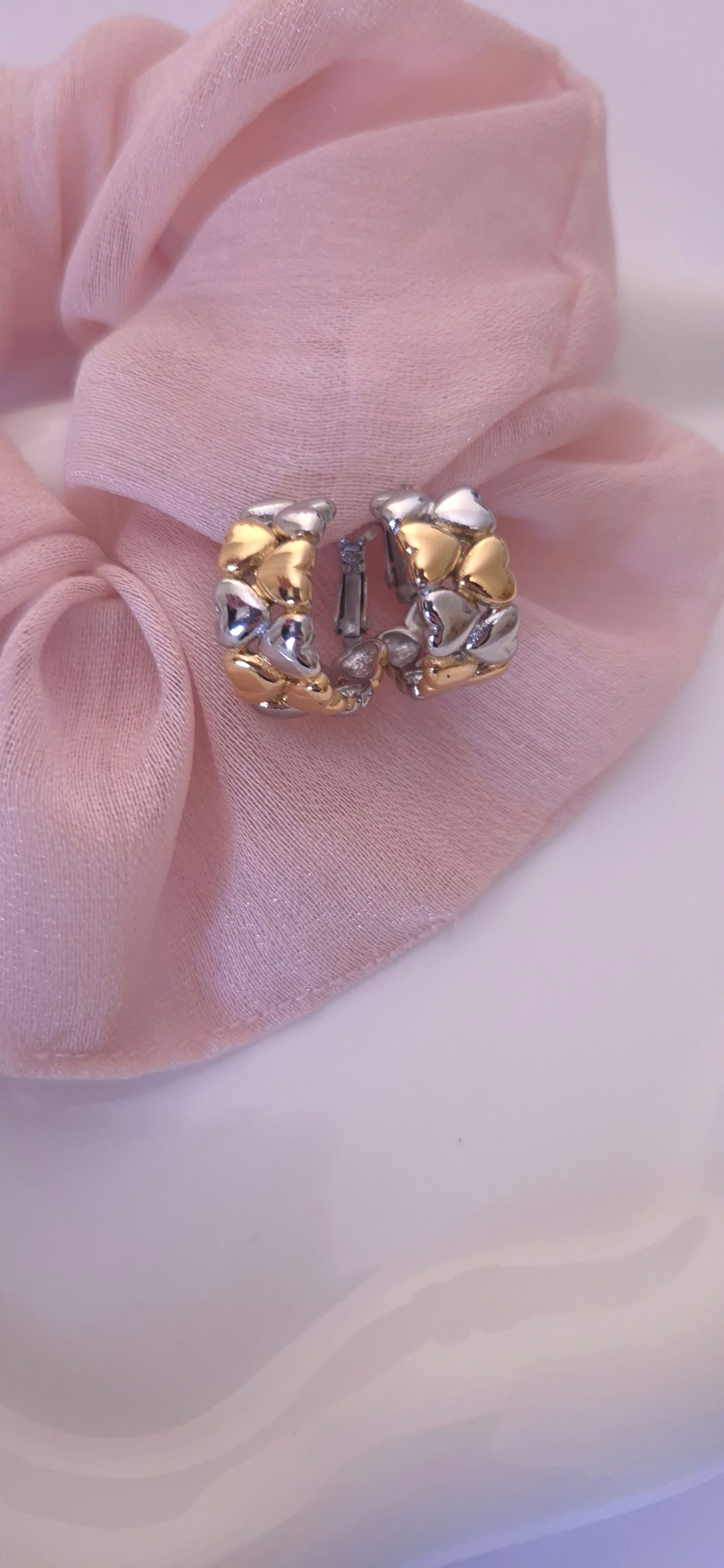 Orecchini Cuori bicolor