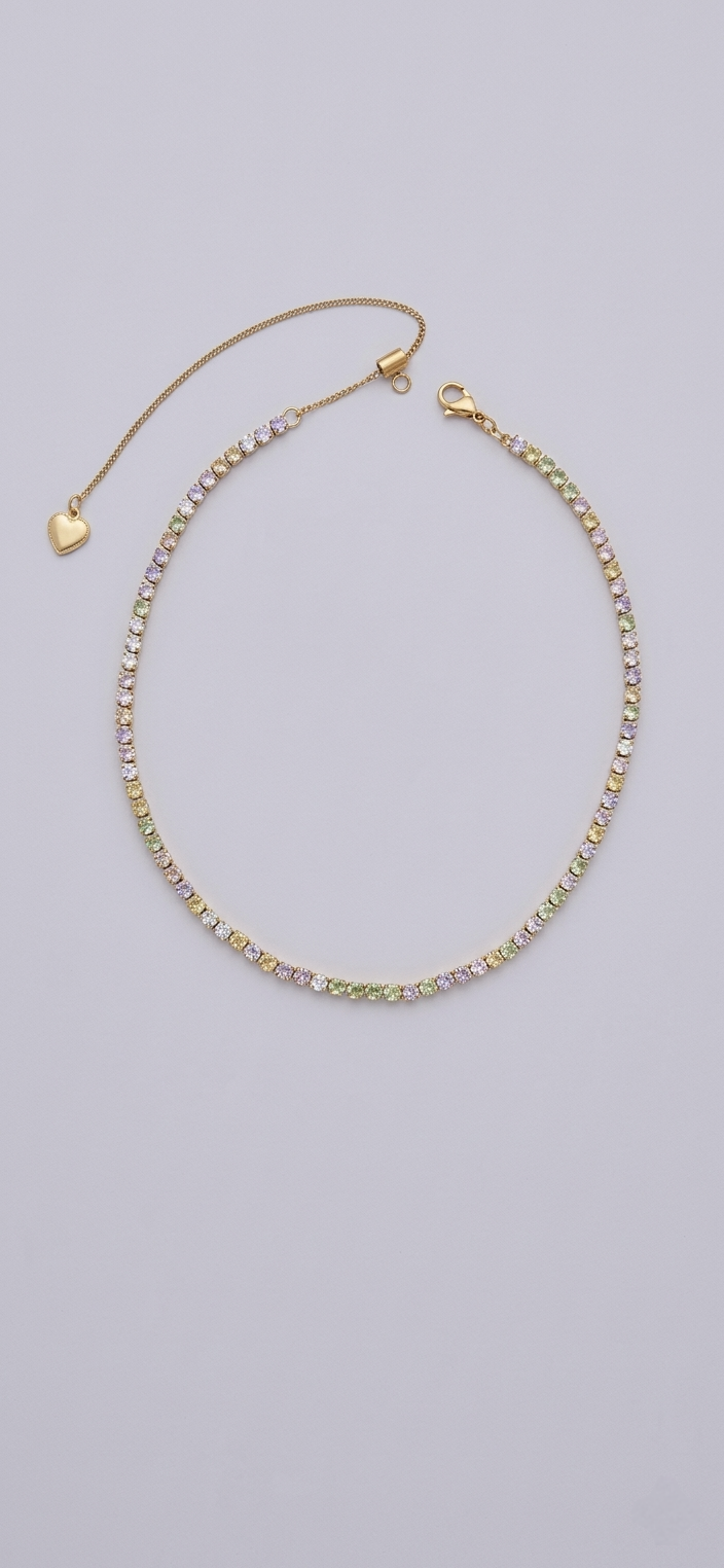 Collana girocollo Tennis con cursore