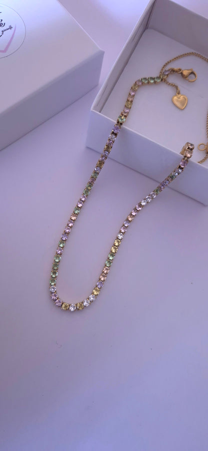 Collana girocollo Tennis con cursore