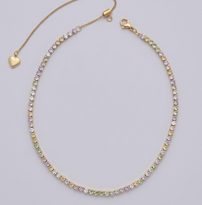 Collana girocollo Tennis con cursore