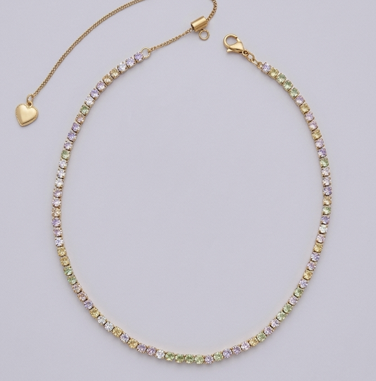 Collana girocollo Tennis con cursore