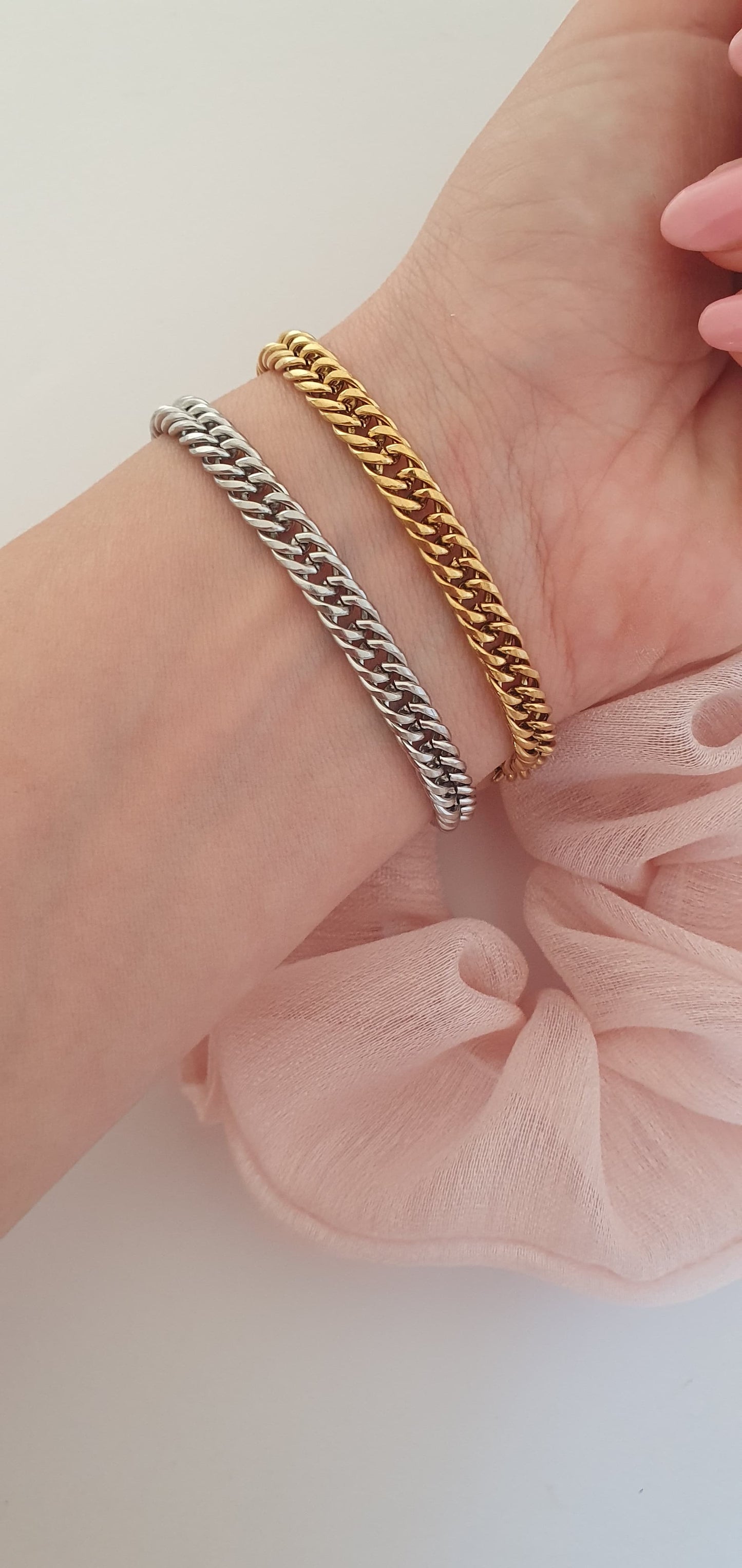 Bracciale Catena argentato